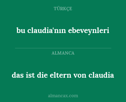 bu claudia'nın ebeveynleri - das ist die eltern von claudia