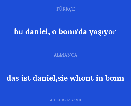bu daniel, o bonn'da yaşıyor - das ist daniel,sie whont in bonn