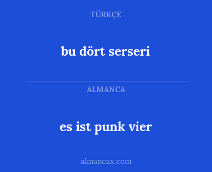 bu dört serseri - es ist punk vier