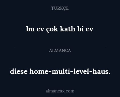 bu ev çok katlı bi ev - diese home-multi-level-haus.