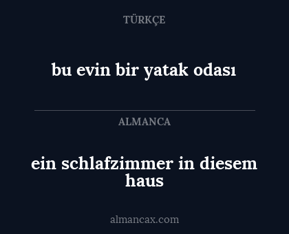 bu evin bir yatak odası - ein schlafzimmer in diesem haus