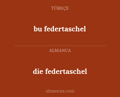 bu federtaschel - die federtaschel