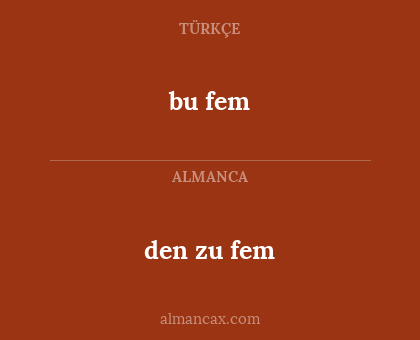 bu fem - den zu fem