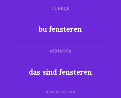 bu fensteren - das sind fensteren