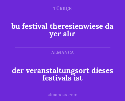 der veranstaltungsort dieses festivals ist - bu festival theresienwiese da yer alır