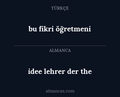 idee lehrer der the - bu fikri öğretmeni