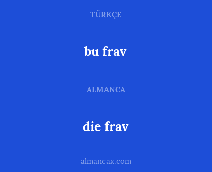 bu frav - die frav