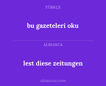 bu gazeteleri oku - lest diese zeitungen