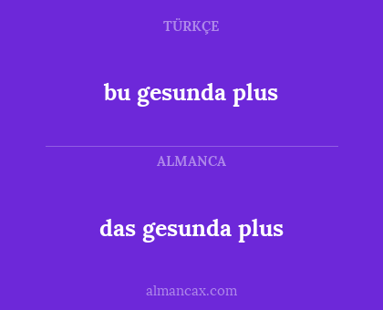 bu gesunda plus - das gesunda plus