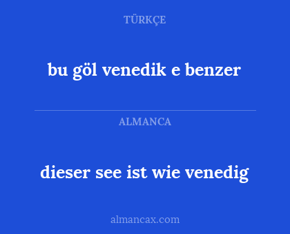 bu göl venedik e benzer - dieser see ist wie venedig