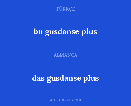 bu gusdanse plus - das gusdanse plus