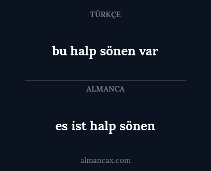 es ist halp sönen - bu halp sönen var