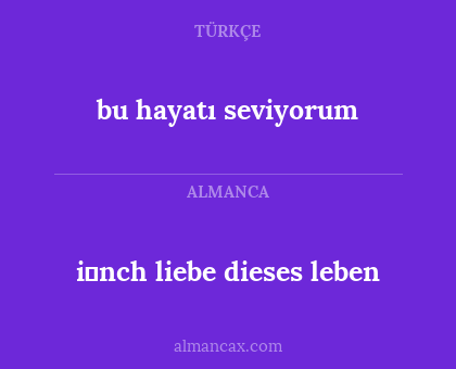 bu hayatı seviyorum - i̇nch liebe dieses leben