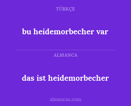 bu heidemorbecher var - das ist heidemorbecher