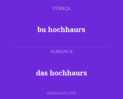 bu hochhaurs - das hochhaurs