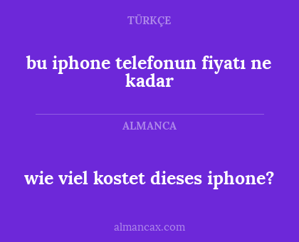 bu iphone telefonun fiyatı ne kadar - wie viel kostet dieses iphone?