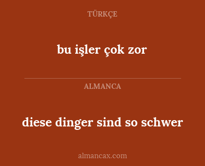 diese dinger sind so schwer - bu işler çok zor