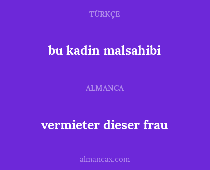 vermieter dieser frau - bu kadin malsahibi