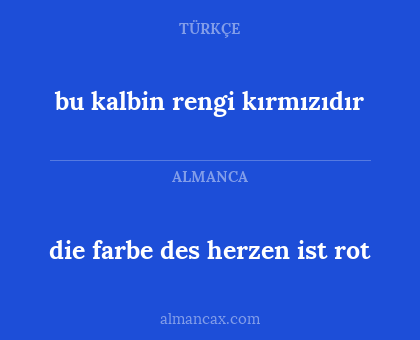 die farbe des herzen ist rot - bu kalbin rengi kırmızıdır