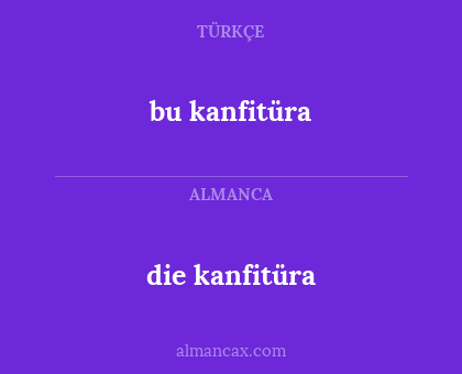 die kanfitüra - bu kanfitüra