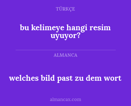 bu kelimeye hangi resim uyuyor? - welches bild past zu dem wort