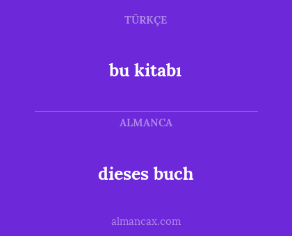 dieses buch - bu kitabı
