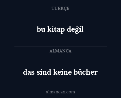 bu kitap değil - das sind keine bücher