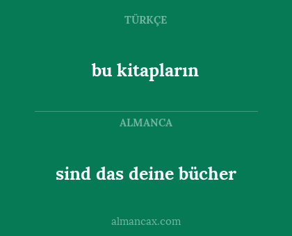 sind das deine bücher - bu kitapların