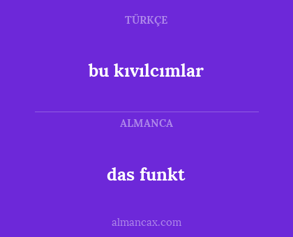 das funkt - bu kıvılcımlar