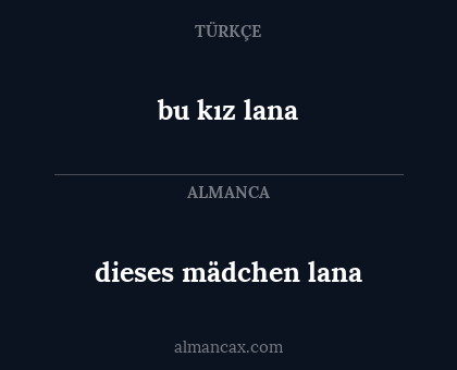 dieses mädchen lana - bu kız lana