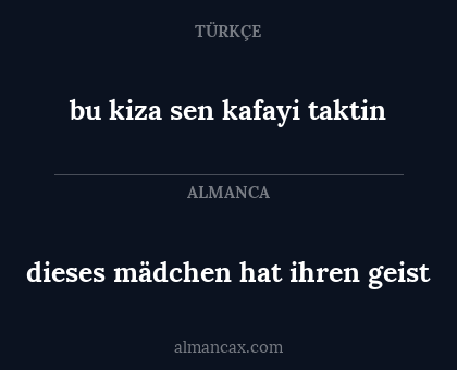 dieses mädchen hat ihren geist - bu kiza sen kafayi taktin