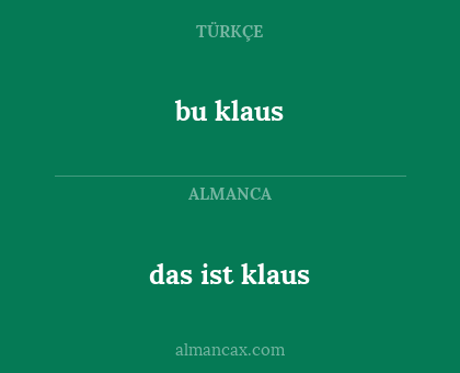 bu klaus - das ist klaus
