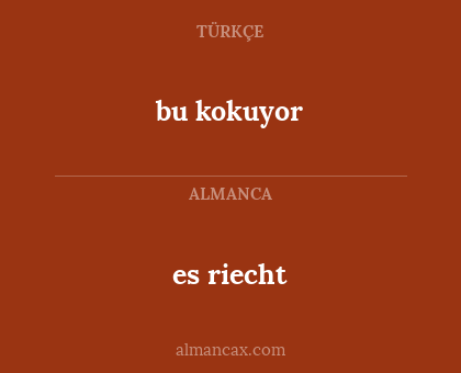 bu kokuyor - es riecht