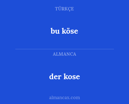 der kose - bu köse