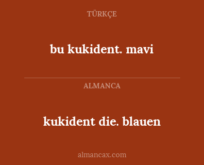 kukident die. blauen - bu kukident. mavi