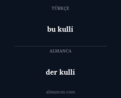 bu kulli - der kulli