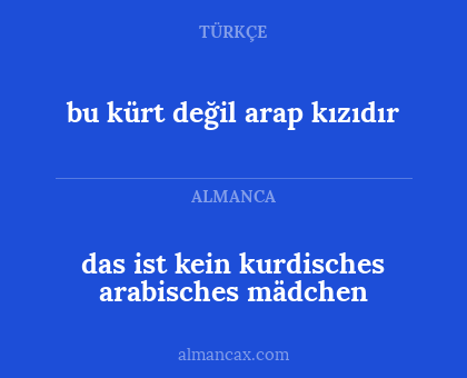 bu kürt değil arap kızıdır - das ist kein kurdisches arabisches mädchen