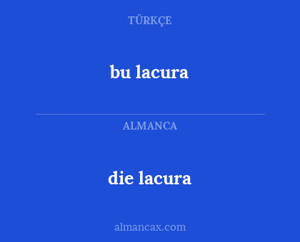 die lacura - bu lacura