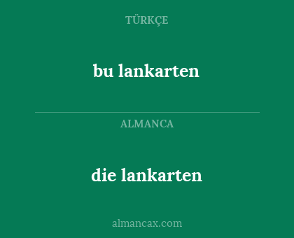 die lankarten - bu lankarten