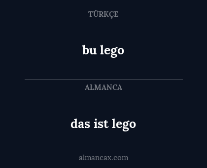 bu lego - das ist lego