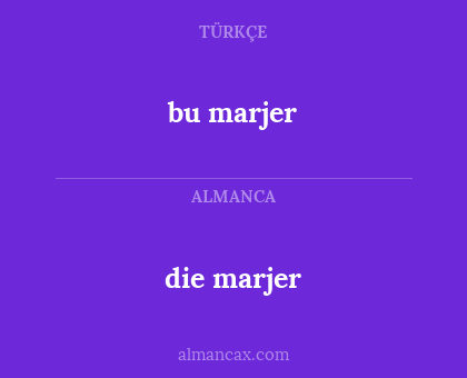 bu marjer - die marjer