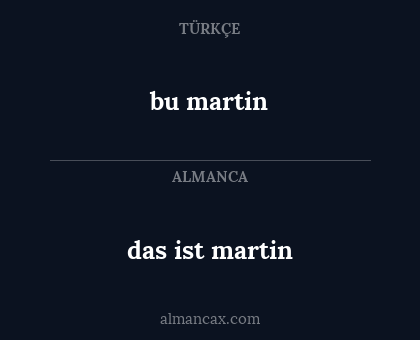 bu martin - das ist martin