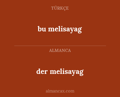 bu melisayag - der melisayag