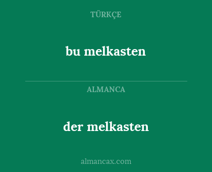 der melkasten - bu melkasten