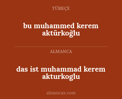 das ist muhammad kerem akturkoglu - bu muhammed kerem aktürkoğlu