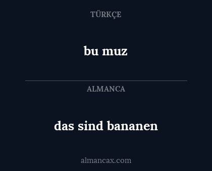 das sind bananen - bu muz