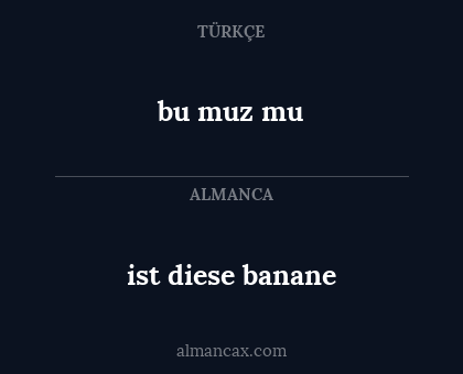 bu muz mu - ist diese banane