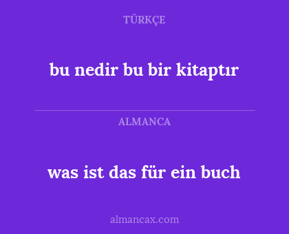 was ist das für ein buch - bu nedir bu bir kitaptır