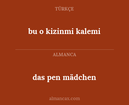 das pen mädchen - bu o kizinmi kalemi