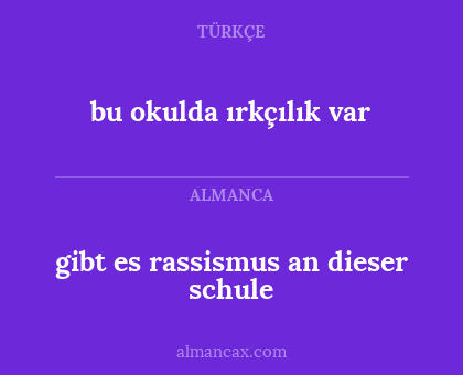 bu okulda ırkçılık var - gibt es rassismus an dieser schule
